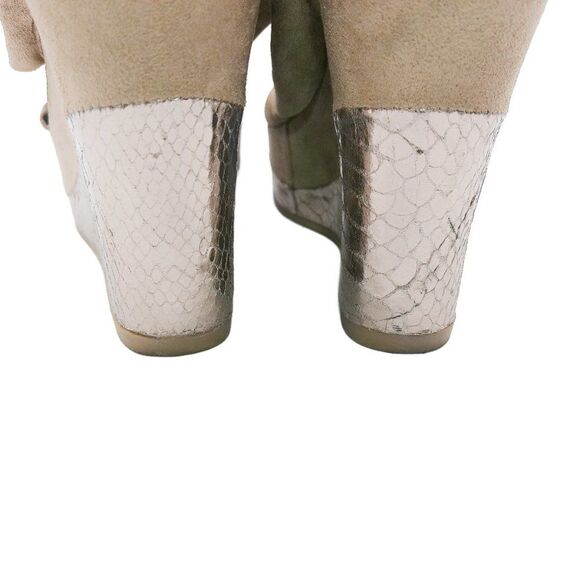 Madden Girl Kashmire Taupe Wedge Open Toed Closed Heel Womens Shoes Size10 - Picture 6 of 10